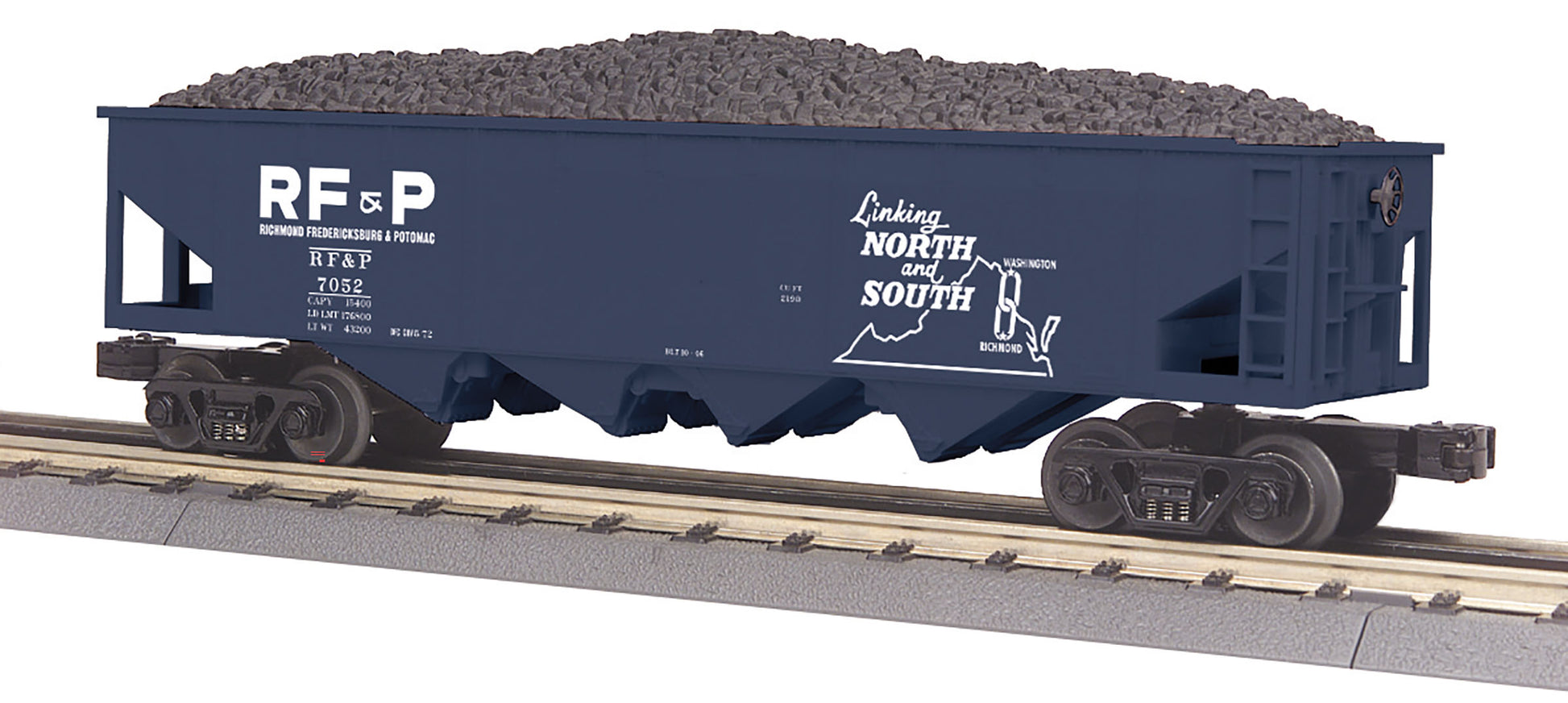 MTH 30-75639 O Richmond Fredericksburg and Potomac 4-Bay Hopper Car #7052