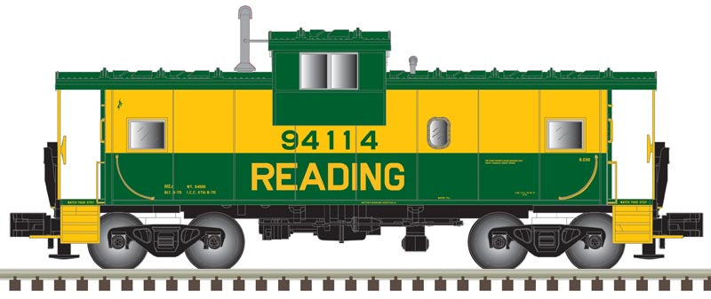 Atlas 20005021 HO Reading Extended Vision Caboose (Green/Yellow) #94111