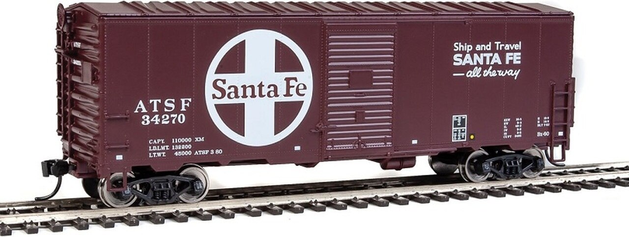 Walthers 910-1152 HO Santa Fe 40' AAR Modernized 1948 Boxcar #34270