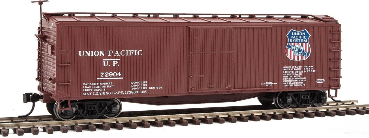 Walthers 910-40168 HO Union Pacific 40' USRA Ready To Run Wood Boxcar #72904