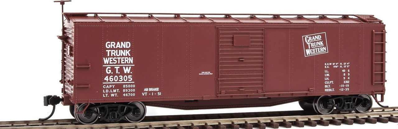 Walthers 910-40813 HO Grand Trunk Western 40'' Rebuilt Steel Boxcar #460305