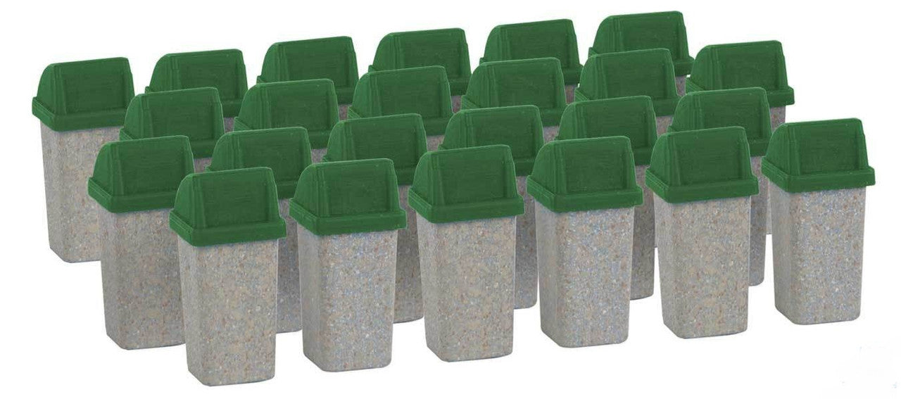 Walthers 949-4174 HO Modern Trash Cans (Pack of 24)