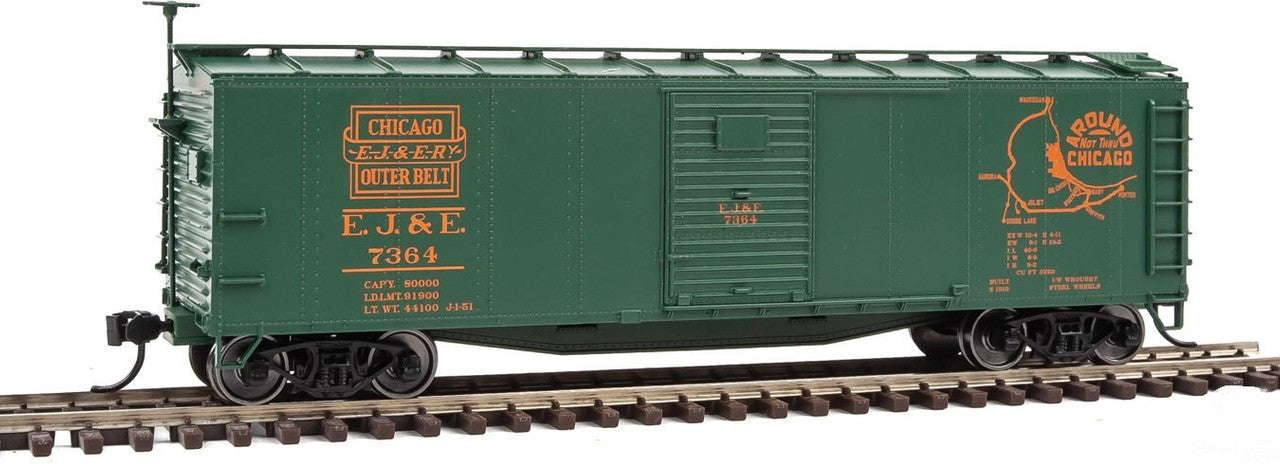 Walthers 910-40810 HO Elgin, Joliet & Eastern 40' Rebuilt Steel Boxcar #7364