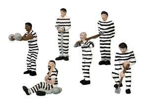 Lionel 1957170 HO Prison Work Crew in Stripes (Set of 6)
