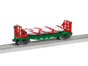Lionel 2128050 O Candy Cane Transport Flat Car