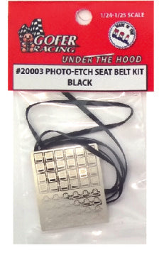 Gofer Racing 20003 1:24-1:25 Photo-Etch Black Seatbelt