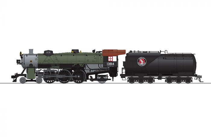 Broadway Limited 5918 HO Great Northern Light Pacific 4-6-2 Steam Loco #1384