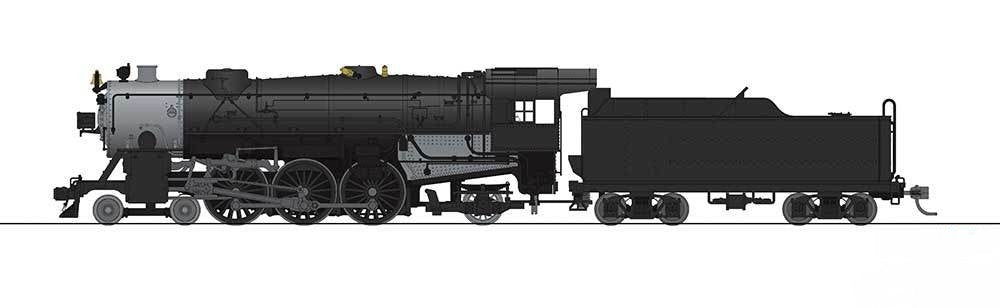 Broadway Limited 5912 HO Undecorated USRA Heavy Pacific 4-6-2 Steam Locomotive