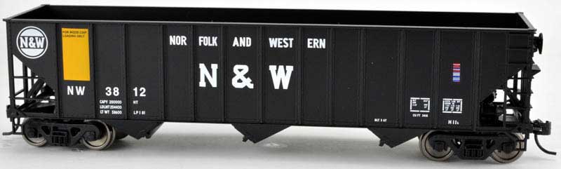 Bowser 42385 HO Norfolk & Western Wood Chip Loading 100T 3-Bay Open Hopper #3859