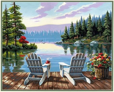 Dimensions 91729 20x16 Lakeside Morning Paint by Number Kit