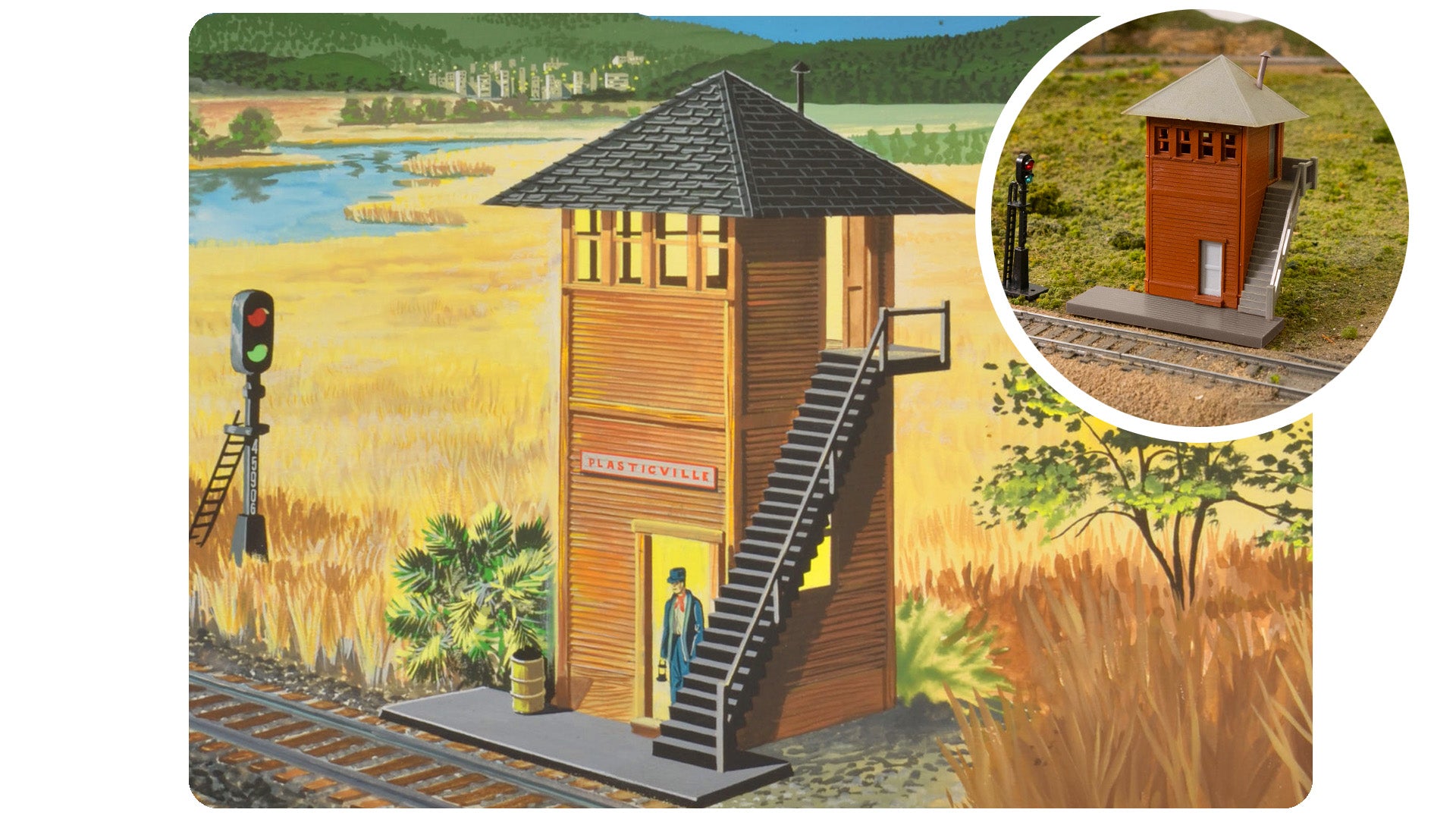 Bachmann 45197 HO 75th Anniversary Plasticville Switch Tower Kit