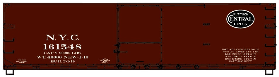 Accurail 81173 HO New York Central Double Sheath Wood Boxcar #161548
