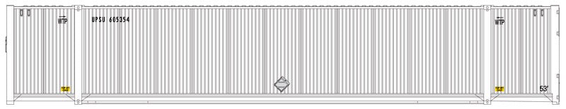 Atlas 50005226 N UPSU 53' Container Set #3 (Pack of 3)