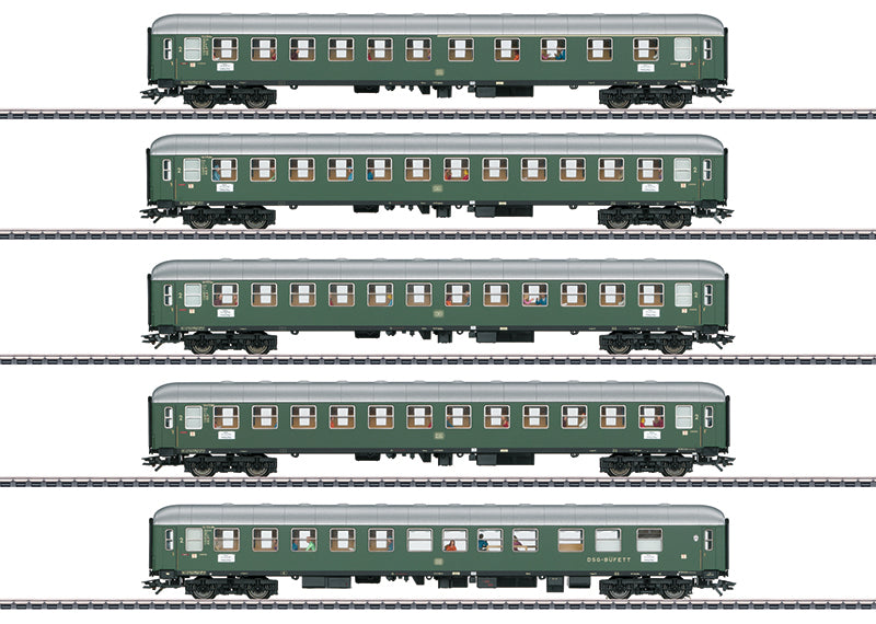 Marklin 43935 HO German Federal Railroad Train Passenger Car Set 1 (Pack of 5)