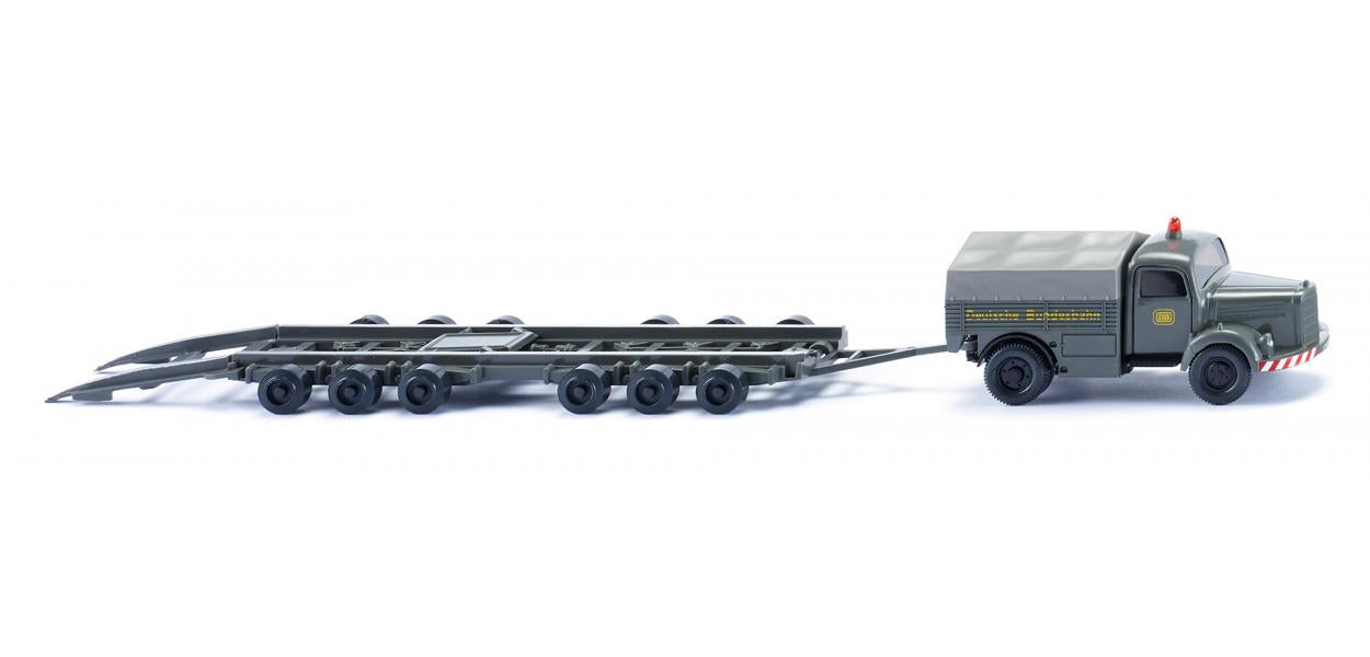 Wiking 059003 1:87 DB - Mercedes-Benz L 3500 Culemeyer Wagon-Carrying Road Train