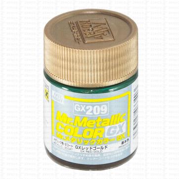 Gunze GX209 Mettalic GX Red Gold Primary Paint - 18 ml. Bottle