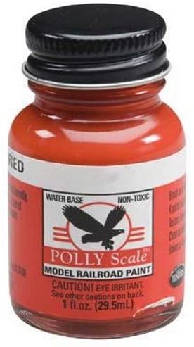 Floquil F414409 Roof Red Polly Scale Acrylic Railroad Paint - 1 oz. Bottle