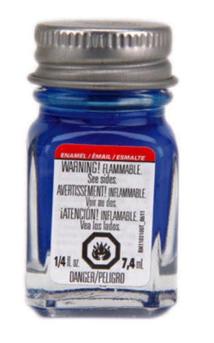 Testors 1176TT Blue Fluorescent Enamel Paint - 1/4 oz. Bottle