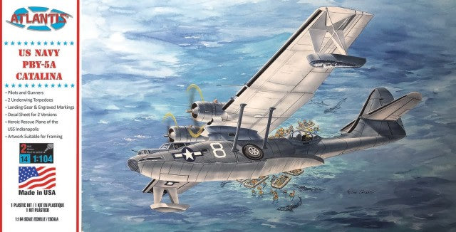 Atlantis Models M5301 1:104 PBY-5A Catalina US Navy Sea Plane Aircraft Kit