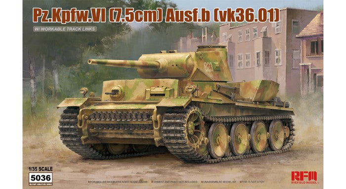 Rye Field Models 5036 1:35 Pz.Kpfw.VI (7,5cm) Ausf.B (VK36.01) Tank Plastic