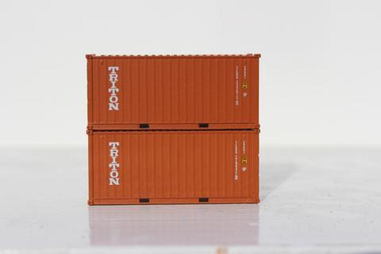 JTC Model Trains 205349 N Triton 20' Standard C.S. Container (Pack of 2)