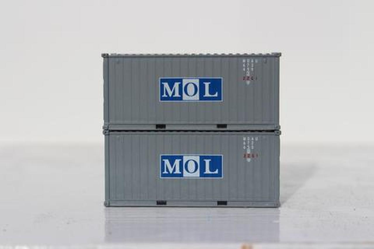 JTC Model Trains 205351 N MOL 20' Standard C.S. Container (Pack of 2)