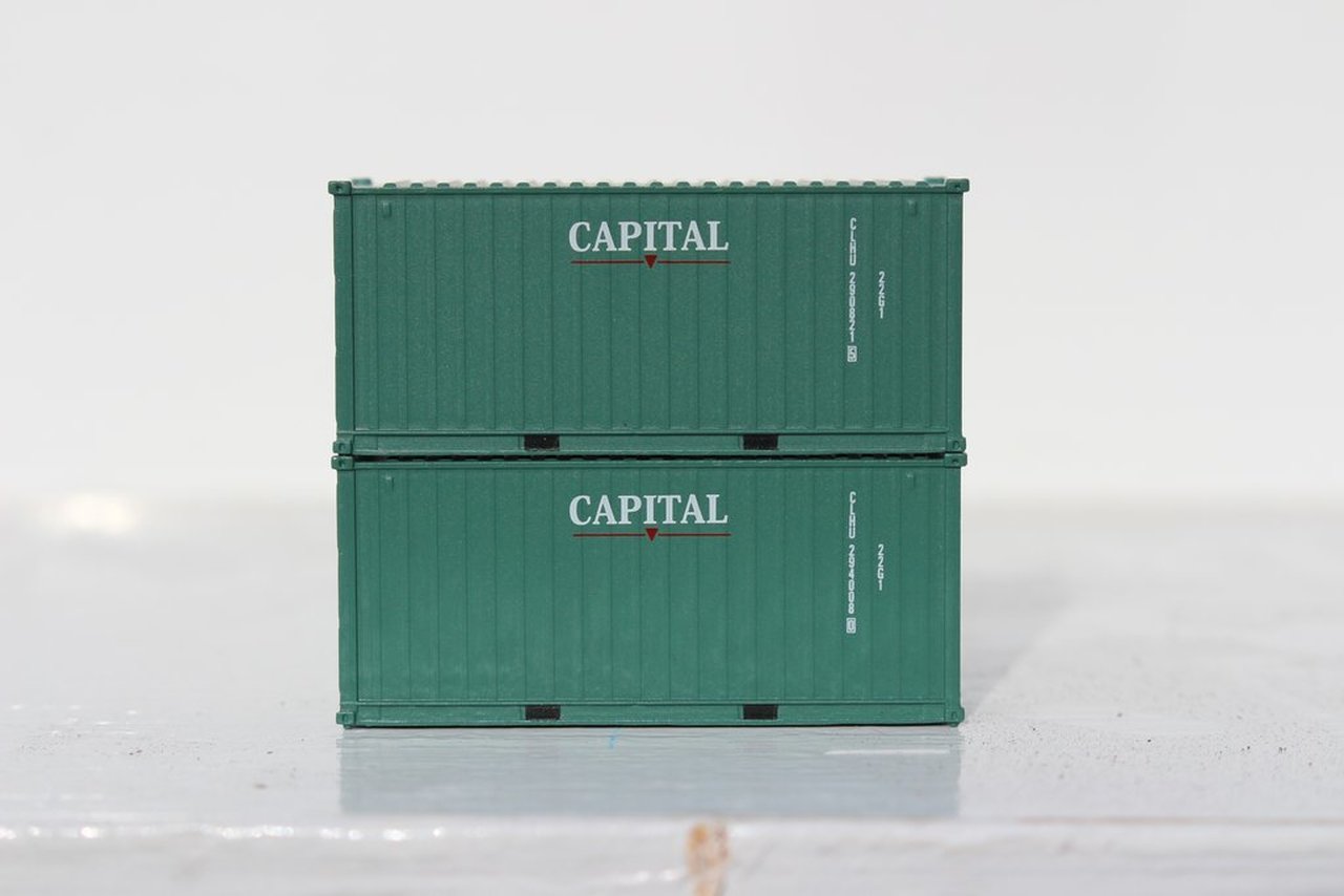 JTC Model Trains 205317 N Capital 20' Standard C.S. Container (Pack of 2)