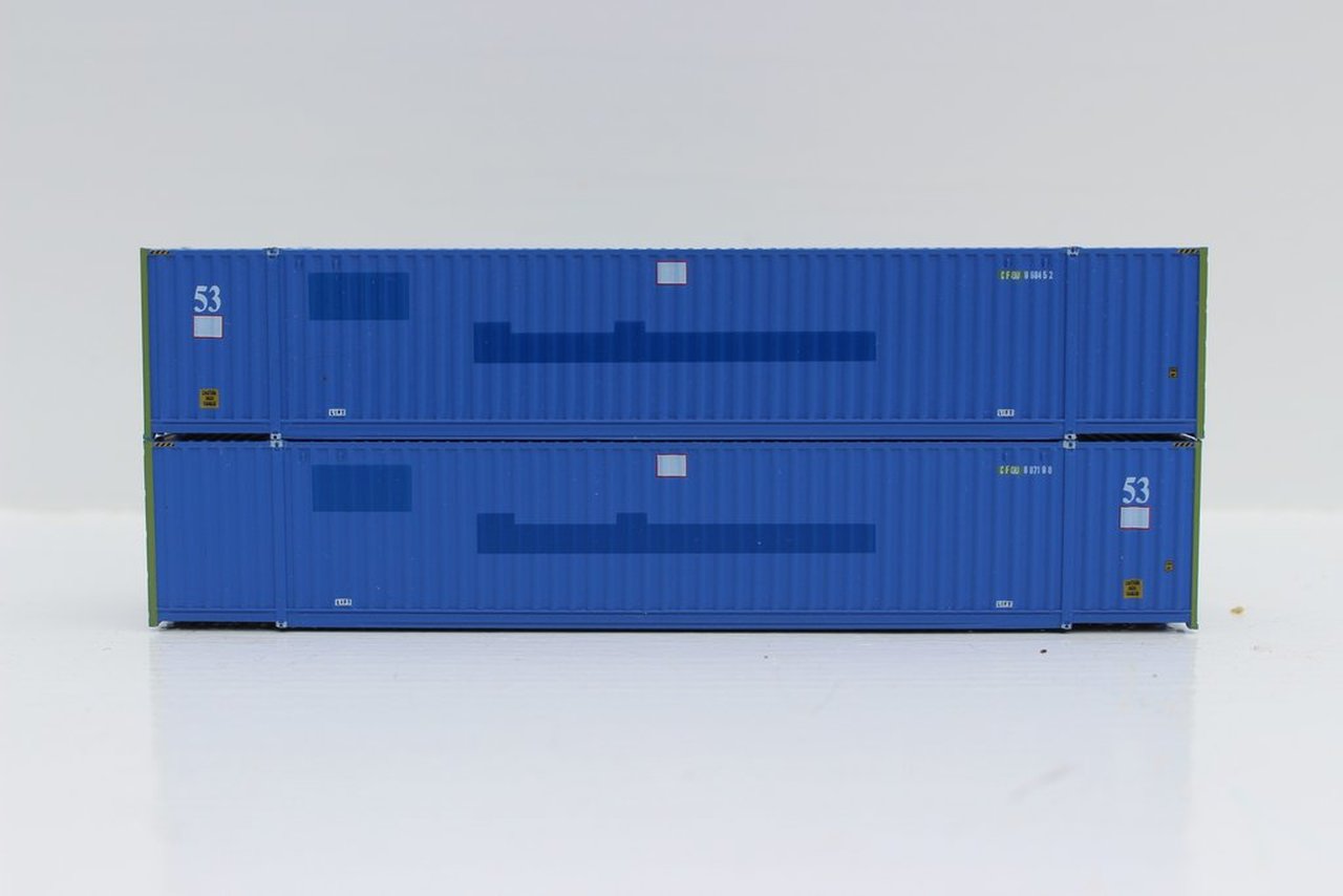 JTC Model Trains 535069 N COFC 53' Corrugated Hi-Cube Container (Pack of 2)