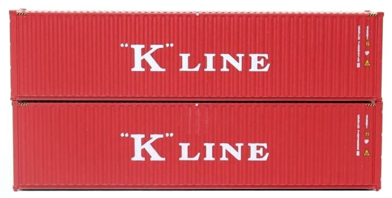 JTC Model Trains 405097 N K Line 40'' Hi-Cube C.S. Container (Pack of 2)