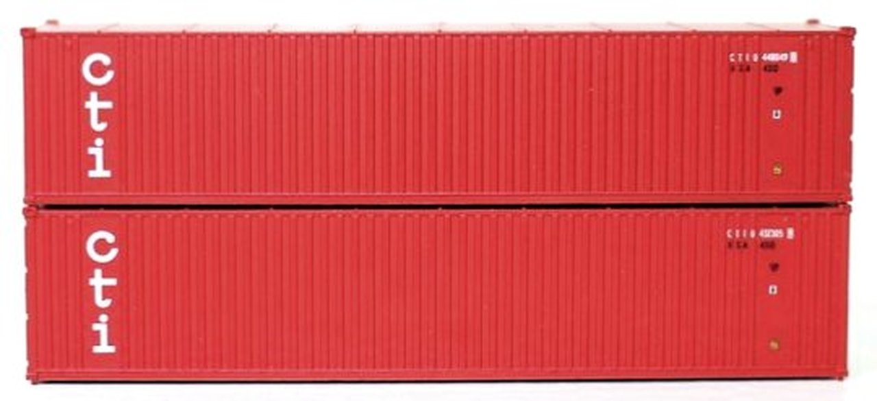 JTC Model Trains 405602 N CTI 40'' Standard C.S. Container (Pack of 2)