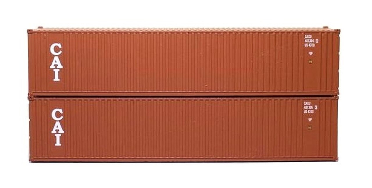 JTC Model Trains 405605 N CAI 40' Standard C.S. Container (Pack of 2)