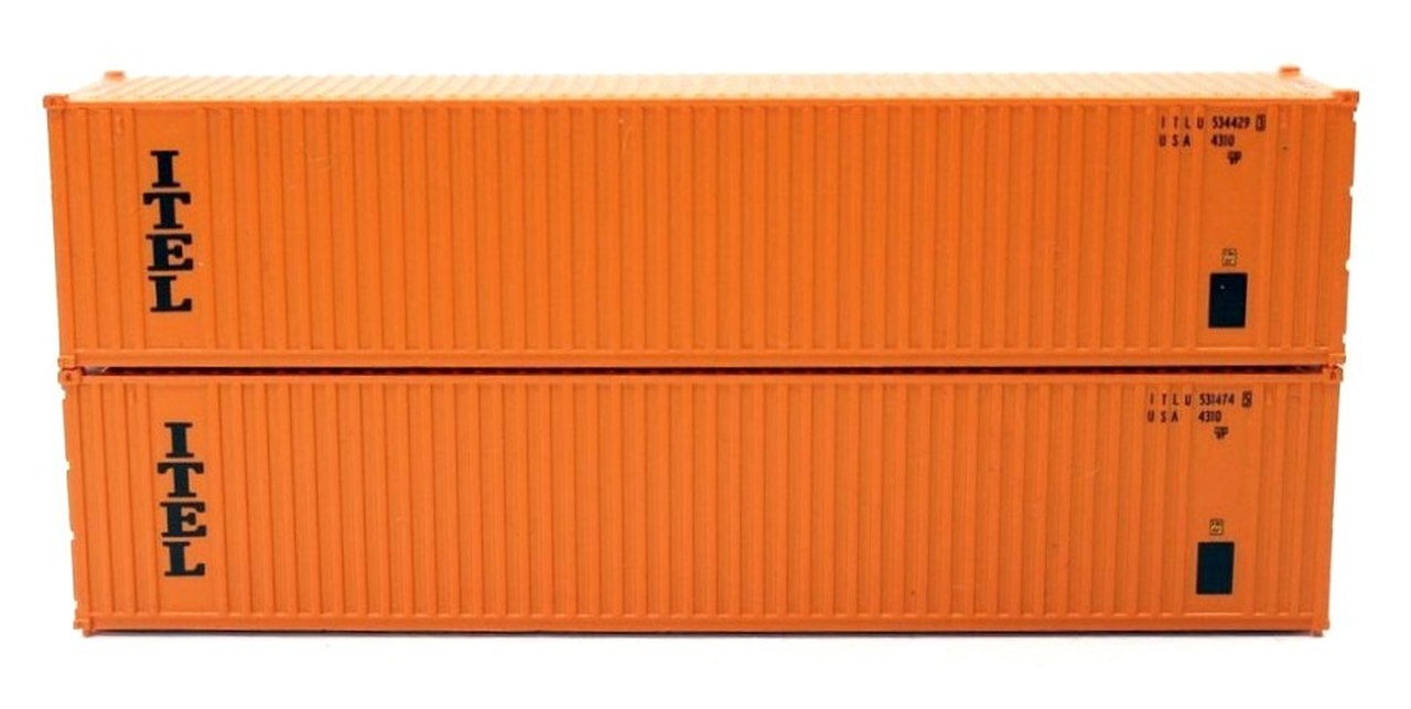 JTC Model Trains 405607 N ITEL 40' Standard C.S. Container (Pack of 2)