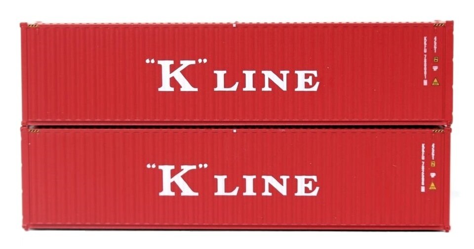 JTC Model Trains 405011 N K-Line 40' Hi-Cube C.S. Container (Pack of 2)
