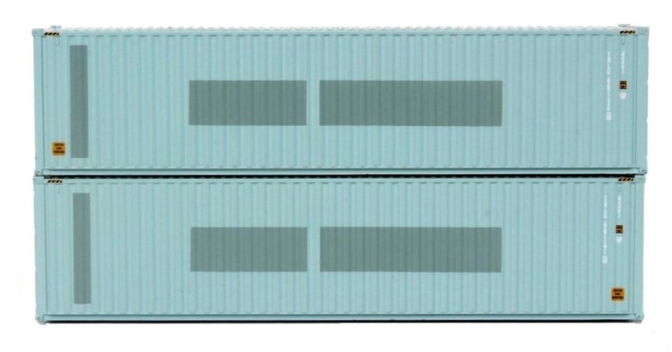 JTC Model Trains 405118 N Transamerica 40' Hi-Cube C.S. Container (Pack of 2)