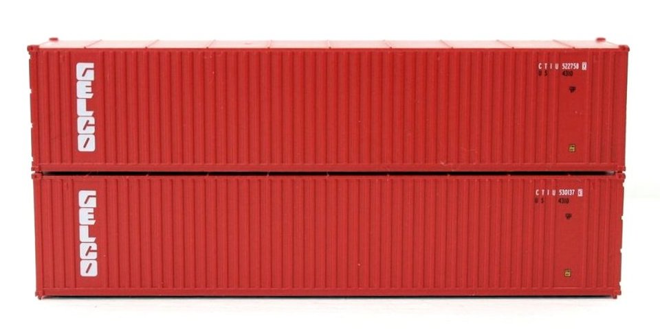 JTC Model Trains 405604 N GELCO 40' Standard C.S. Container (Pack of 2)
