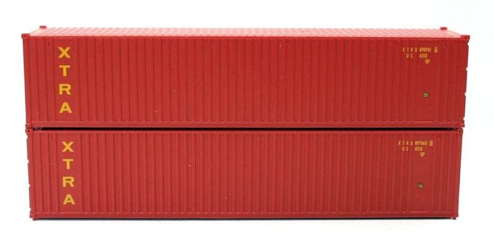 JTC Model Trains 405608 N XTRA 40' Standard C.S. Container (Pack of 2)