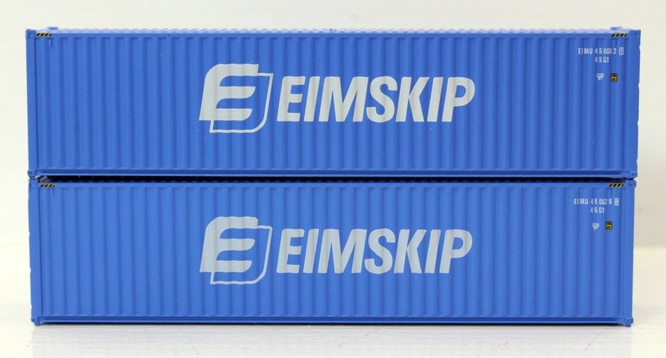 JTC Model Trains 405137 N EIMSKIP 40' Hi-Cube C.S. Container (Pack of 2)