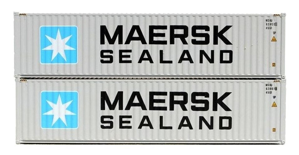 JTC Model Trains 405117 N Maersk Sealand 40' Hi-Cube C.S. Container (Pack of 2)