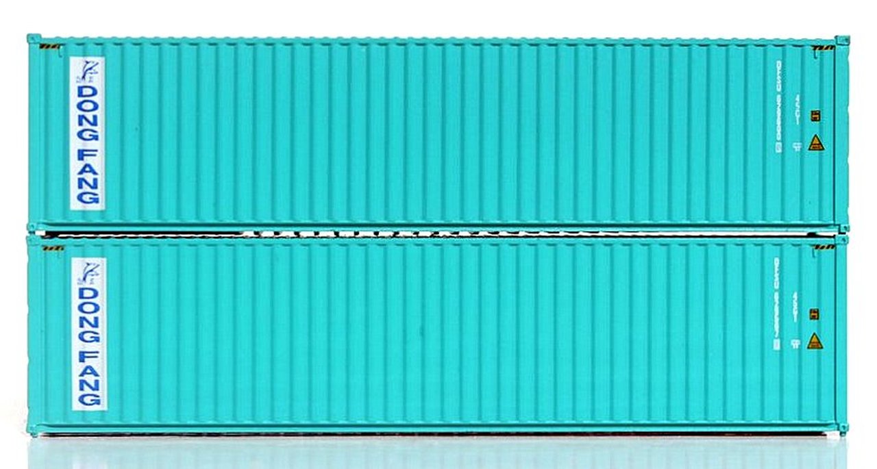 JTC Model Trains 405037 N DongFang 40' Hi-Cube C.S. Container (Pack of 2)