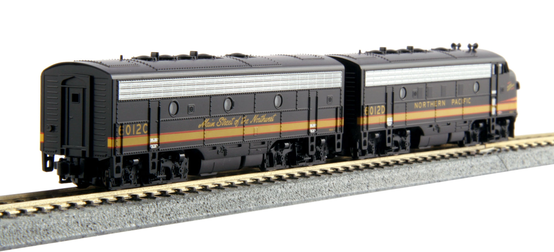 Kato 106-0423-DCC N NP EMD F7A & F7B Diesel Locomotive with DCC #6012C,6012D