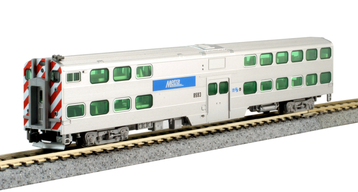 Kato 156-0963 N Chicago Metra Nippon Sharyo Gallery Bi-Level Coach #8593