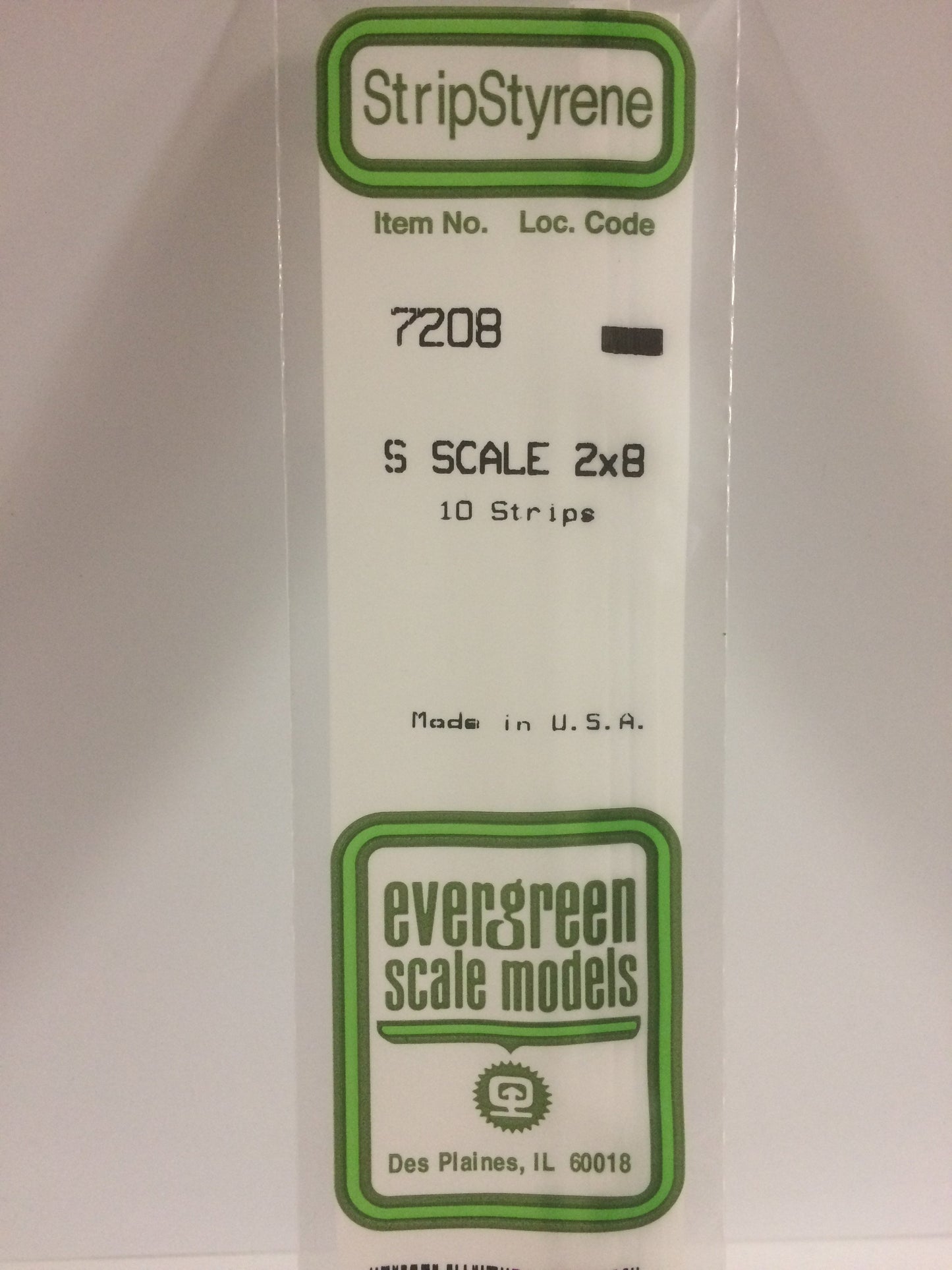 Evergreen Scale Models 7208 S .030" x .125" x 14" Strips ( Pack of 10)