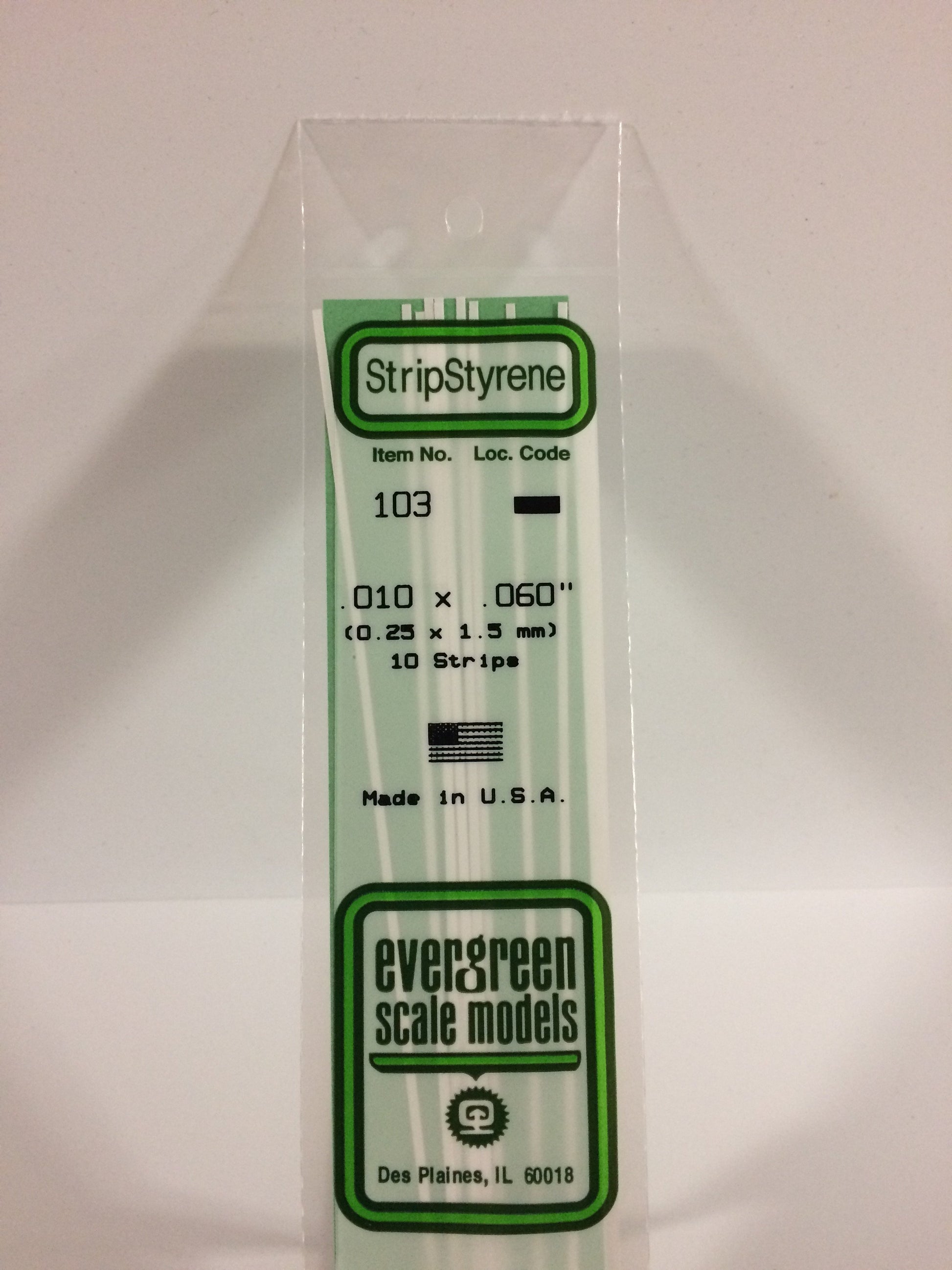 Evergreen Scale Models 103 .010