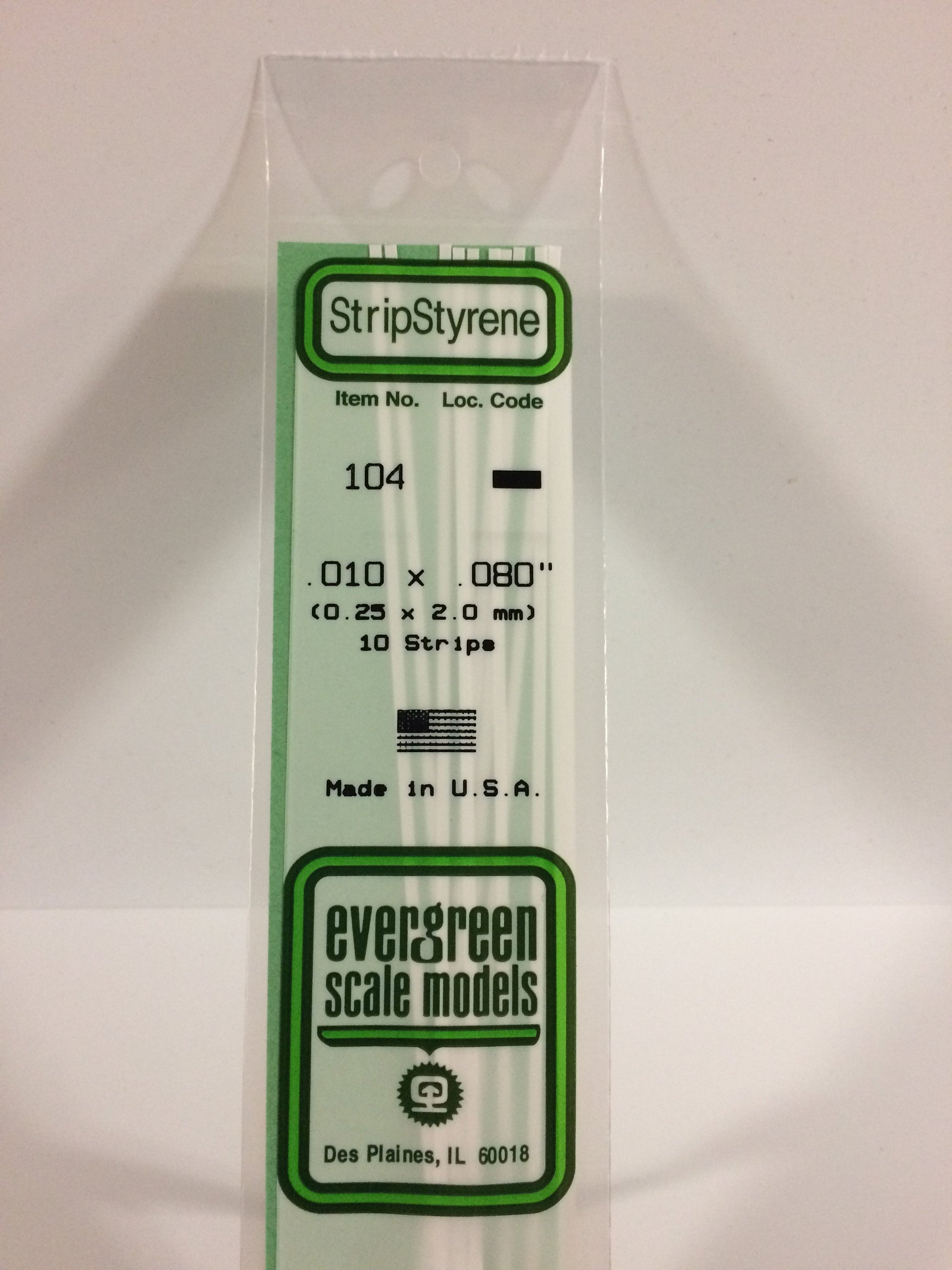 Evergreen Scale Models 104 .010