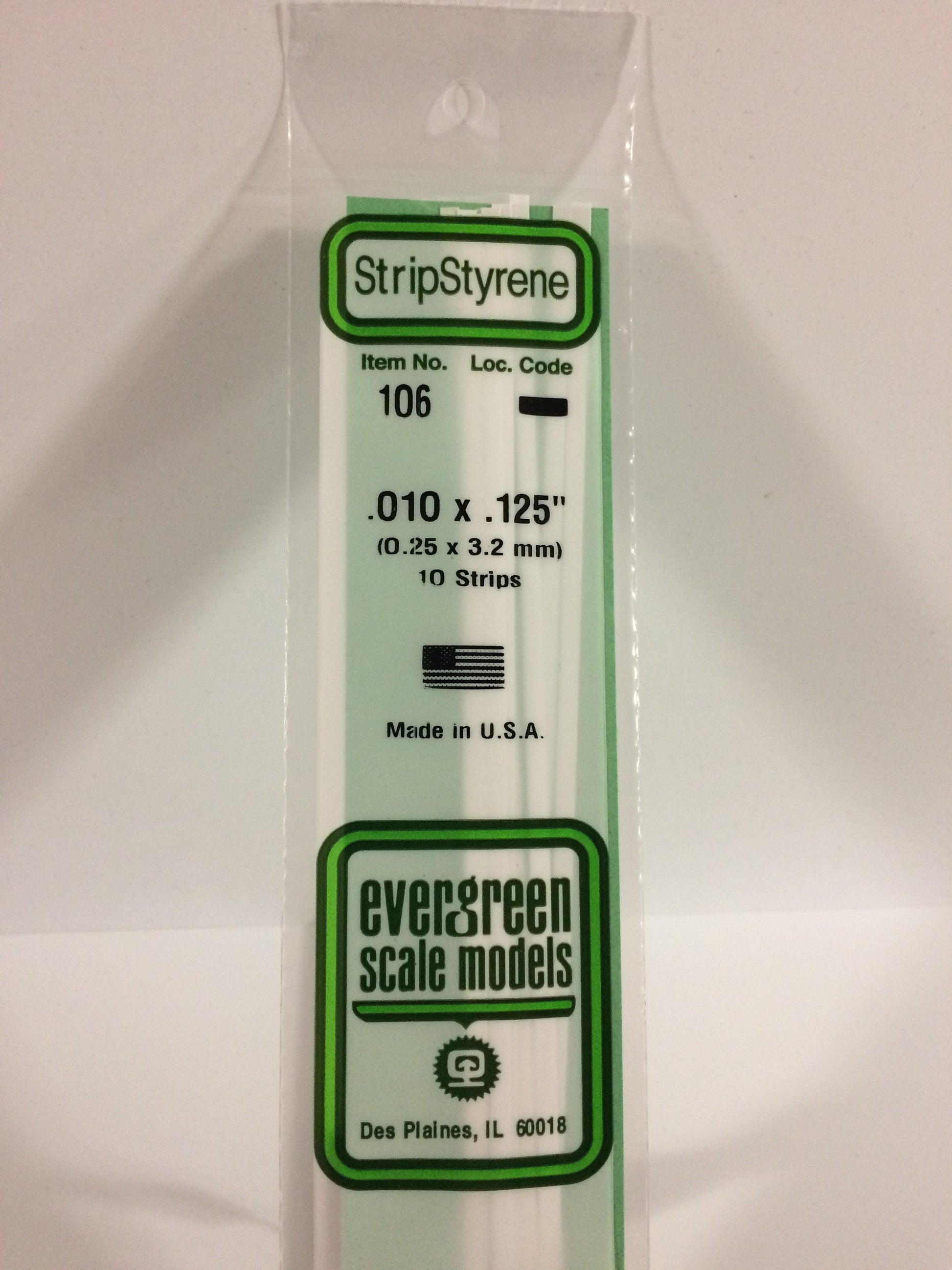 Evergreen Scale Models 106 .010