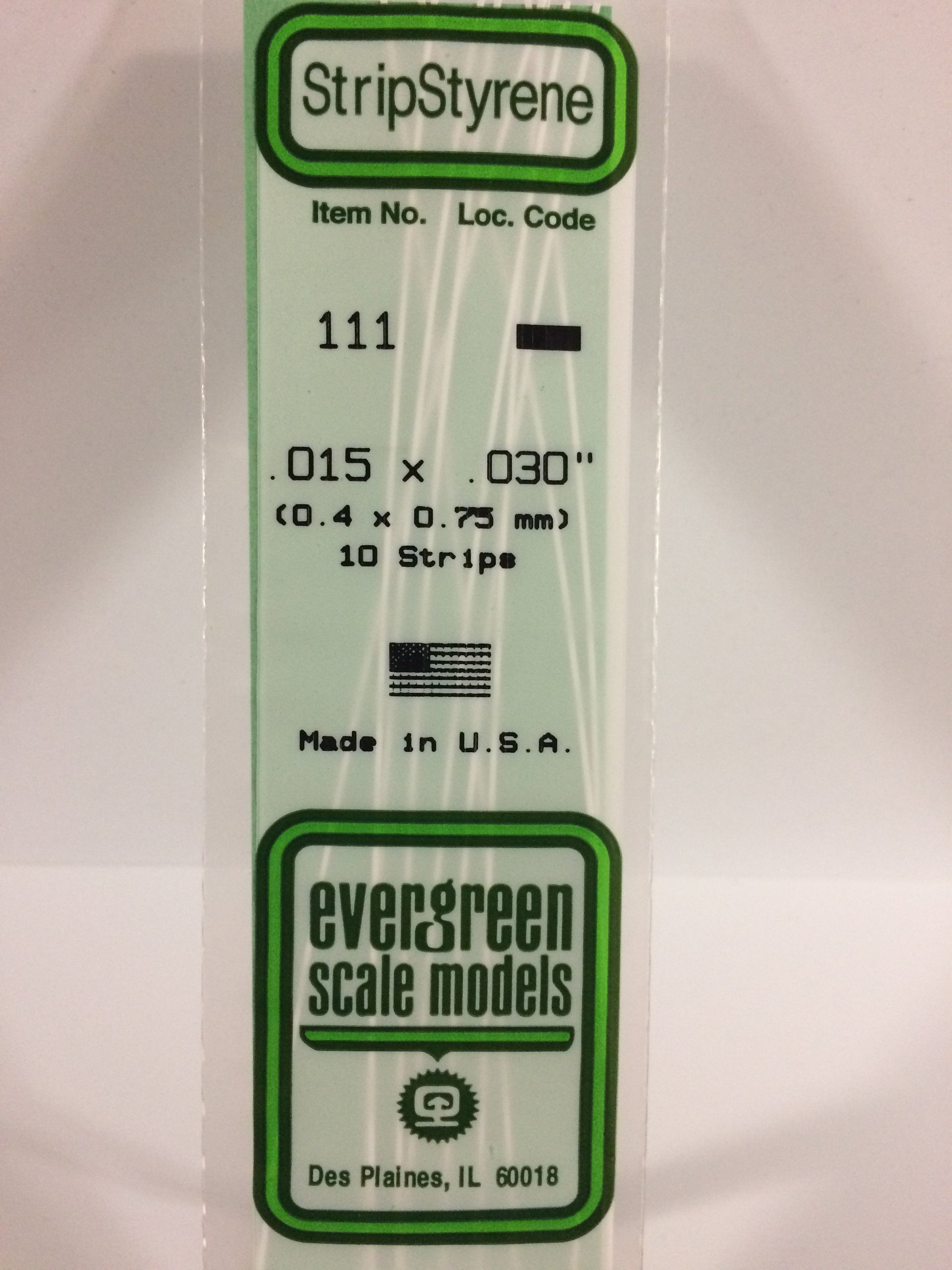Evergreen Scale Models 111 .015