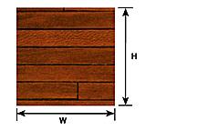 Plastruct 91856 1:12 7-1/2" x 10" Dark Hardwood Floor Paper Sheets (Pack of 2)
