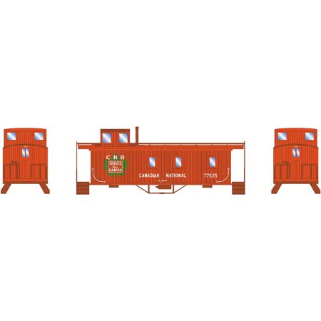 Athearn 14442 N Canadian National 30' 3-Window Caboose #77535
