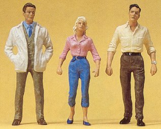 Preiser 45033 G Woman & Men Passers-by Figures (Set of 3)