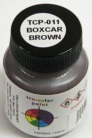 Tru-Color 011 Boxcar Brown Railroad Color Acrylic Paint - 1 oz. Bottle